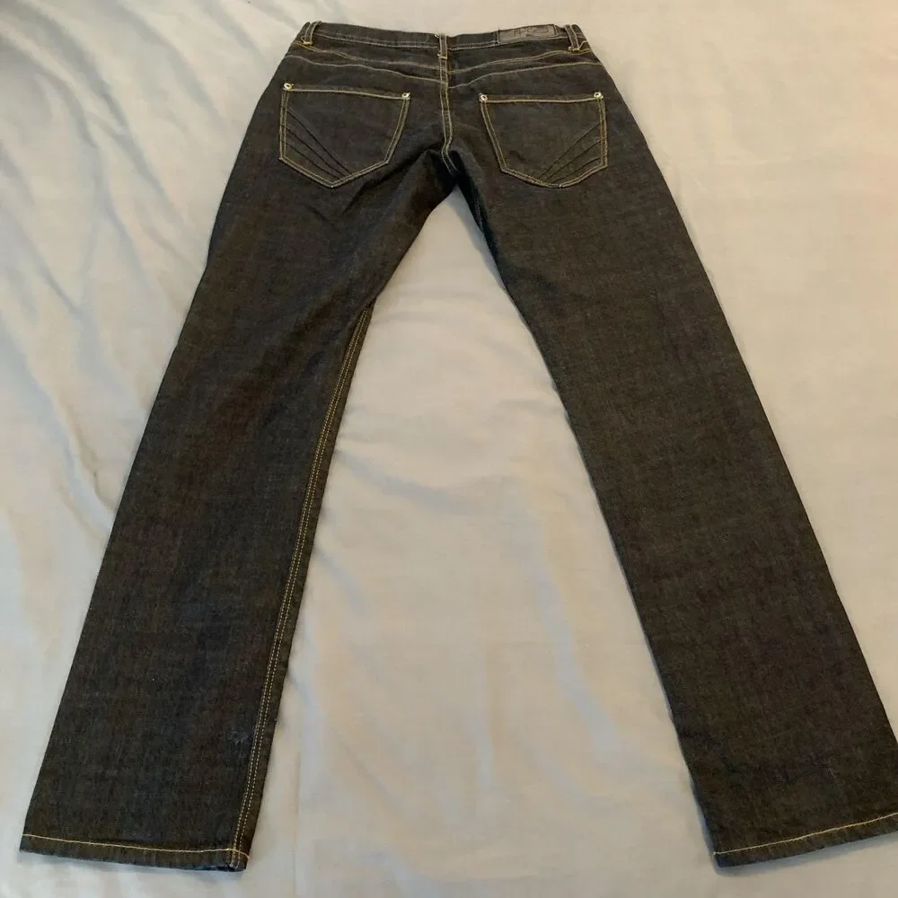 Ecko Unltd Jeans Mens‎ 31x32 Blue Dark Wash Straight Leg Fit Cotton Denim Pants